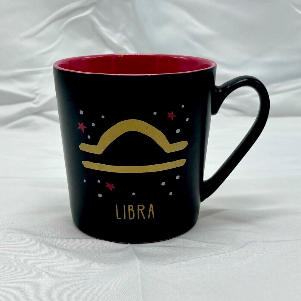 Coffee Tea Mug Cup LIBRA Astrology Horoscope Constellation 17 oz Black